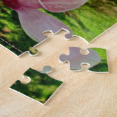 Natuur-geïnspireerde roze schotel Magnolia Bloom Legpuzzel (Zijkant)