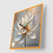 natuur geïnspireerde sereniteit vierkante klok (Hoek)