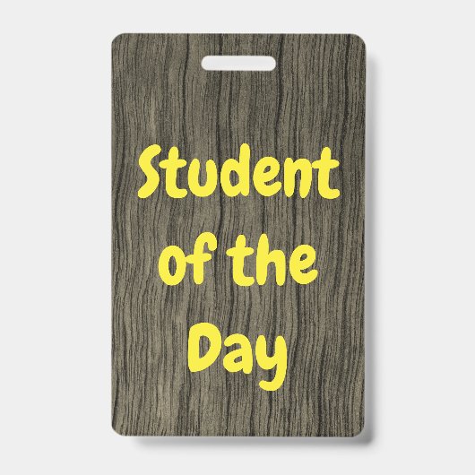 Natuur-geïnspireerde "Student van de Dag" Badge (Voorzijde)