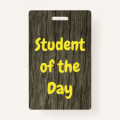 Natuur-geïnspireerde "Student van de Dag" Badge (Voorkant)