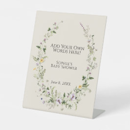 Natuur geïnspireerde tuin Baby shower  Reclamebord Met Voetstuk
