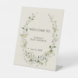 Natuur geïnspireerde tuin Baby shower Welkom Reclamebord Met Voetstuk