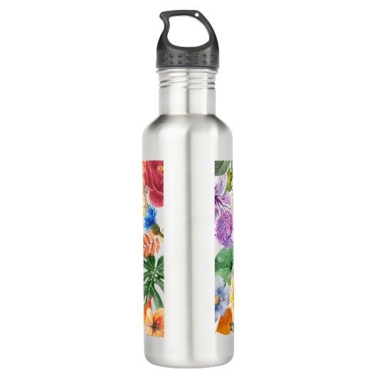 Natuur-geïnspireerde Tumbler Wrap – Waterverf Flow Waterfles (Achterkant)
