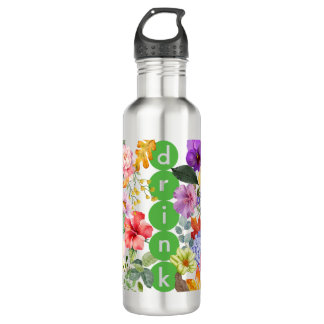Natuur-geïnspireerde Tumbler Wrap – Waterverf Flow Waterfles