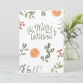 Natuur-geïnspireerde vrolijke kerst Kaart met Sina (Staand voorkant)