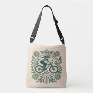 Natuur-geïnspireerde Vrouw Fietser Art – Boho Biki Crossbody Tas