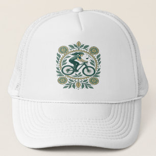 Natuur-geïnspireerde Vrouw Fietser Art – Boho Biki Trucker Pet