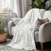 Natuur-geïnspireerde Waterverf botanisch gebladert Fleece Deken