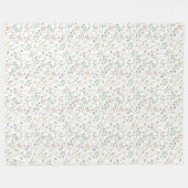 Natuur-geïnspireerde Waterverf botanisch gebladert Fleece Deken (Voorkant (Horizontaal))