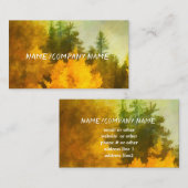natuur - gele espenvalkleuren visitekaartje (Voorkant / Achterkant)