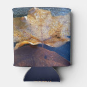 Natuur gele leder in de herfst, bevroren blikjeskoeler (Achterkant)