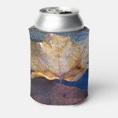 Natuur gele leder in de herfst, bevroren blikjeskoeler (Blikje Achterkant)