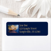 Natuur gele leder in de herfst, bevroren etiket (Insitu)