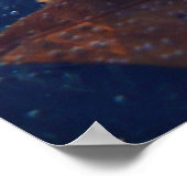 Natuur gele leder in de herfst, bevroren poster (Hoek)