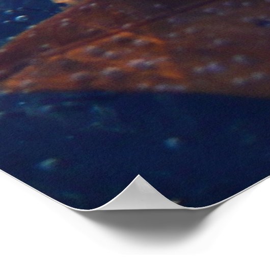 Natuur gele leder in de herfst, bevroren poster (Hoek)