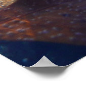 Natuur gele leder in de herfst, bevroren poster (Hoek)