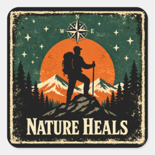 Natuur Geneest – Buitenleven Mindful Vierkante Sticker