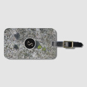 Natuur Geologie Mossy Rock textuur Monogram Bagagelabel (Voorkant (horizontaal))