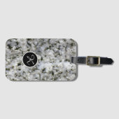 Natuur Geologie Rock Textuur Custom Monogram Bagagelabel (Voorkant (horizontaal))