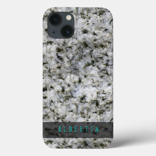 Natuur Geologie Rock Textuur Custom Name Case-Mate iPhone Case (Achterkant)