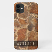 Natuur Geologie Stenen Muurstructuur Aangepaste na Case-Mate iPhone Case (Achterkant)