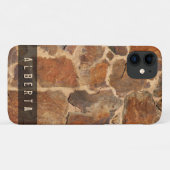 Natuur Geologie Stenen Muurstructuur Aangepaste na Case-Mate iPhone Case (Achterkant (horizontaal))