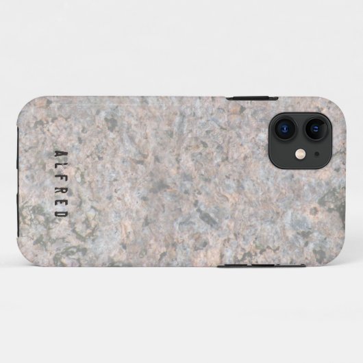 Natuur Geology Rock Texture Custom Name iPhone Cas Case-Mate iPhone Case (Achterkant (horizontaal))
