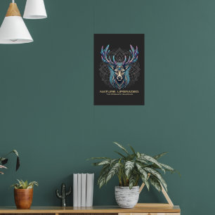 Natuur Geüpgraded - Prismatische Kristallen Herten Poster