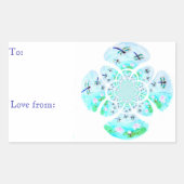 Natuur gevarieerd Dragonfly waterlily Pond Custom Rechthoekige Sticker (Voorkant)