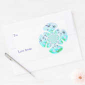 Natuur gevarieerd Dragonfly waterlily Pond Custom Rechthoekige Sticker (Envelop)