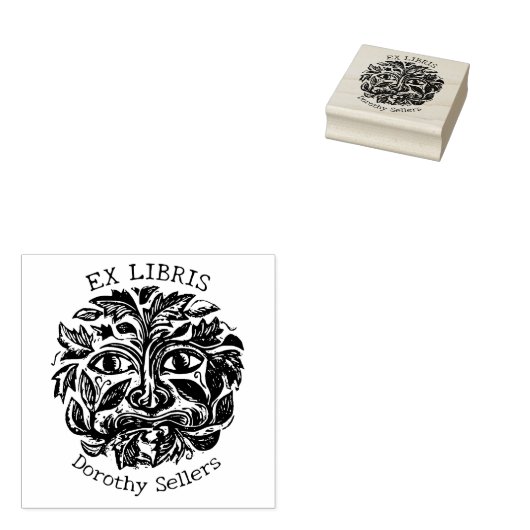  Natuur Gezicht Custom Ex Libris, Boek Rubberstempel (Gestempeld)