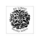  Natuur Gezicht Custom Ex Libris, Boek Rubberstempel (Afrduk)