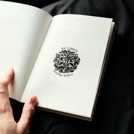  Natuur Gezicht Custom Ex Libris, Boek Rubberstempel