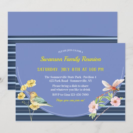 Natuur gezinshereniging kaart (Voorkant / Achterkant)