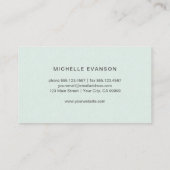 Natuur Ginkgo Leaf Mint Groen Eenvoudig Visitekaartje (Achterkant)