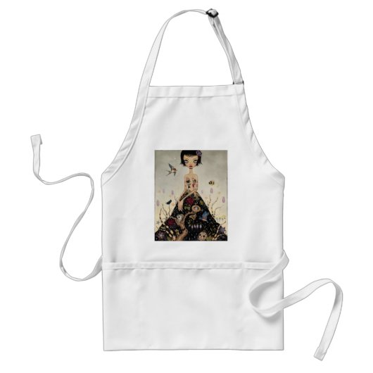 Natuur Girl Apron Standaard Schort (Voorkant)