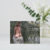 Natuur Girl Bikini foto briefkaart (Staand voorkant)