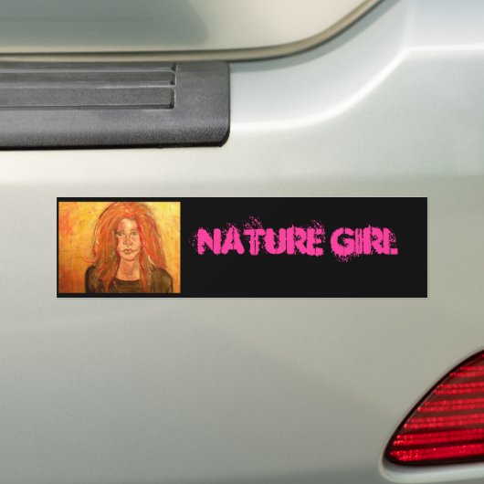 Natuur Girl Bumpersticker (Op auto)