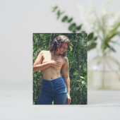 Natuur Girl foto buitenshuis Briefkaart (Staand voorkant)