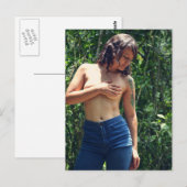 Natuur Girl foto buitenshuis Briefkaart (Voorkant / Achterkant)