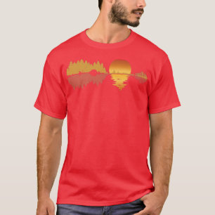 Natuur gitaar met gitarist en gitaar met natur t-shirt