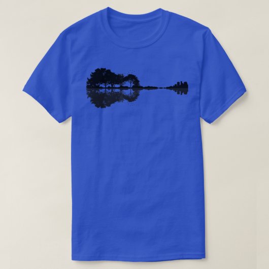 Natuur gitaar Zwart T-shirt (Design voorkant)