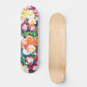 Natuur glimlacht in bloemen persoonlijk skateboard (Voorkant)