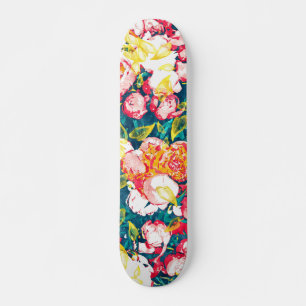 Natuur glimlacht in bloemen persoonlijk skateboard