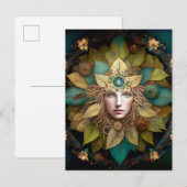 Natuur Goddess Mandala Briefkaart (Voorkant / Achterkant)