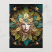 Natuur Goddess Mandala Briefkaart (Voorkant)