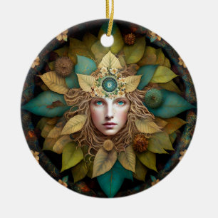 Natuur Goddess Mandala Keramisch Ornament