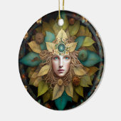 Natuur Goddess Mandala Keramisch Ornament (Links)