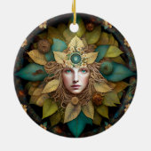 Natuur Goddess Mandala Keramisch Ornament (Achterkant)