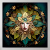 Natuur Goddess Mandala Poster (Voorkant)